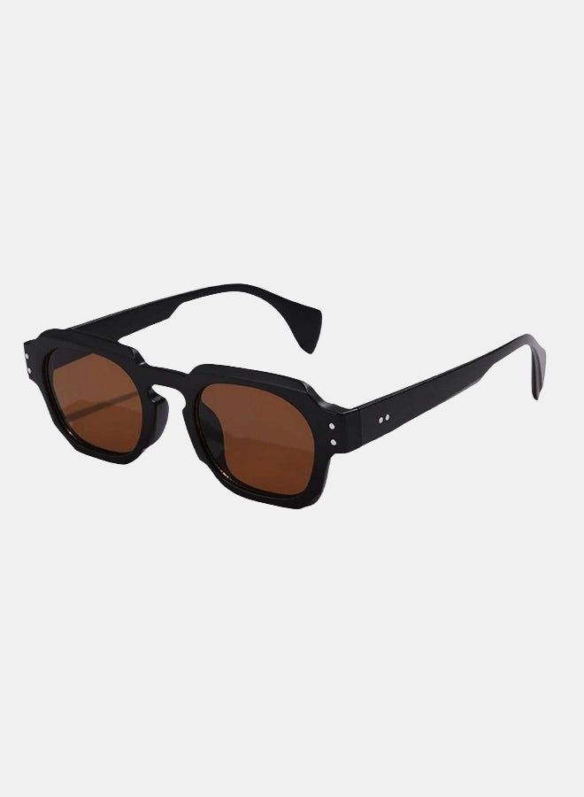 Helix Brown Full Rim Rectangle Sunglasses